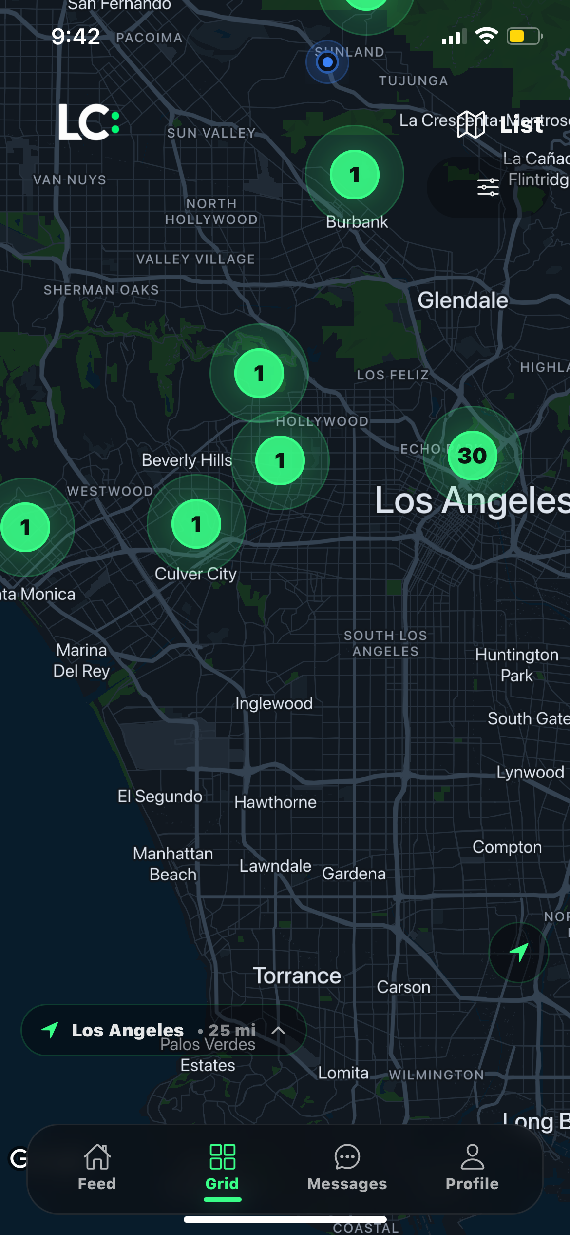 LuvClub hotspot map screenshot