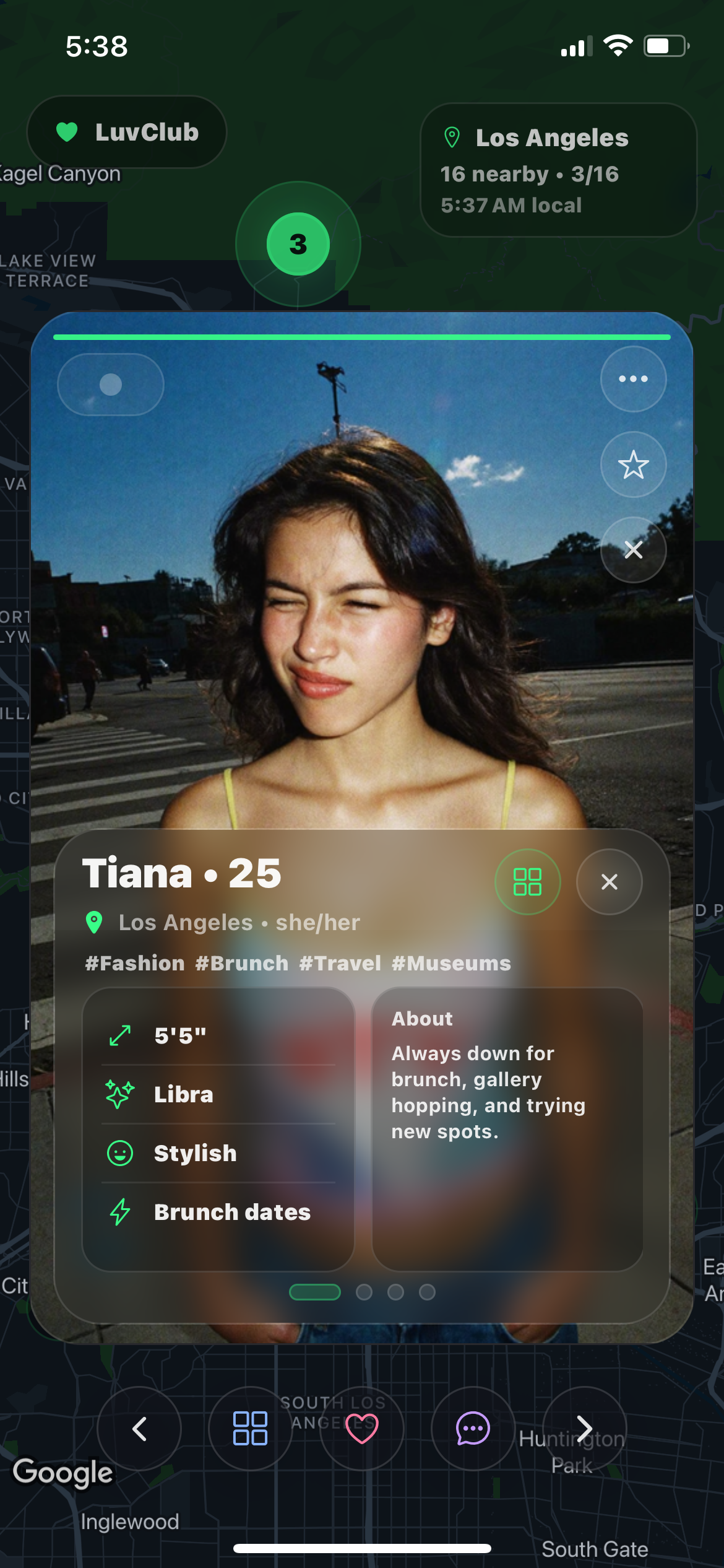 LuvClub profile view screenshot